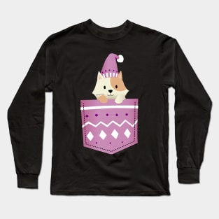 Cute cat in a pocket Long Sleeve T-Shirt